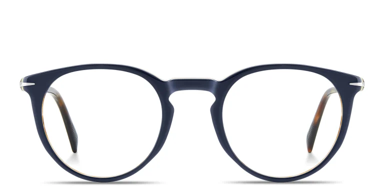 Shop DAVID BECKHAM Talisman Panthos Eyeglasses in Blue online.