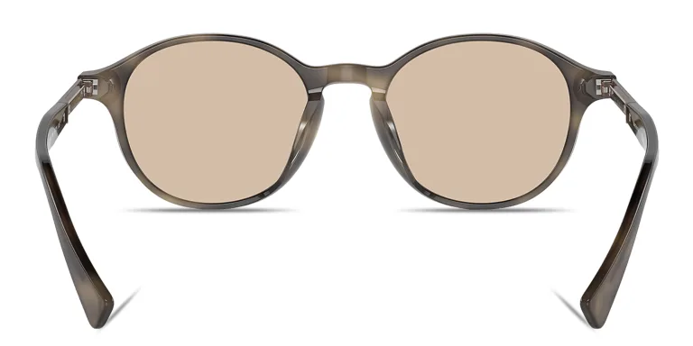 Shop BRUNELLO CUCINELLI Logo Unisex Round Eyeglasses in Havana online.