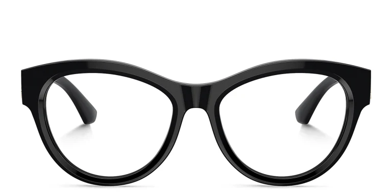 Shop BURBERRY TB Motif Round Eyeglasses in Black online.