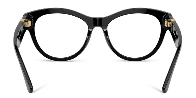 Shop BURBERRY TB Motif Round Eyeglasses in Black online.