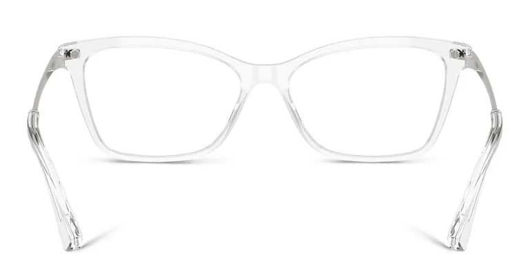Shop Dolce & Gabbana Logo Rectangle Eyeglasses in Clear online.