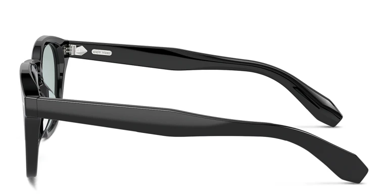 Shop OLIVER PEOPLES N.03 Unisex Square Eyeglasses in Black online.