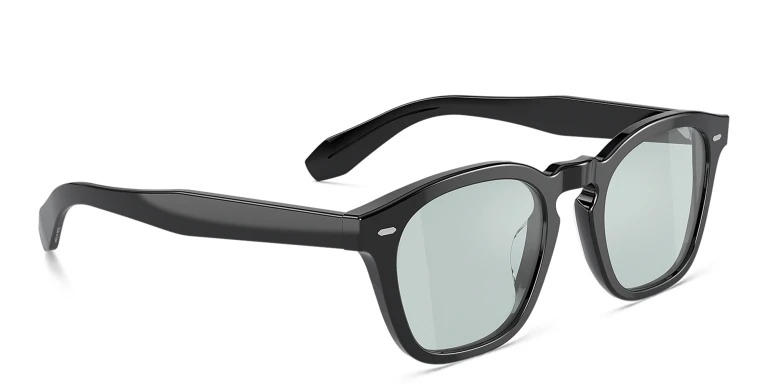 Shop OLIVER PEOPLES N.03 Unisex Square Eyeglasses in Black online.