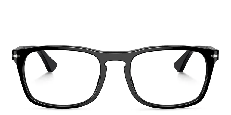 Shop PERSOL Unisex Pillow Eyeglasses in Black online.