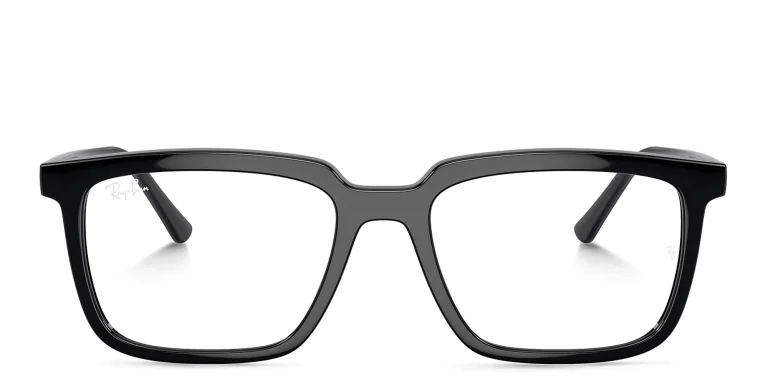 Shop Ray-Ban Alain Optics Unisex Rectangle Eyeglasses in Black online.