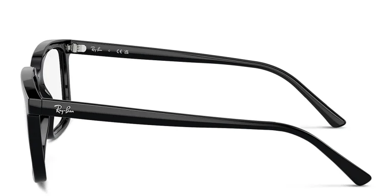 Shop Ray-Ban Alain Optics Unisex Rectangle Eyeglasses in Black online.