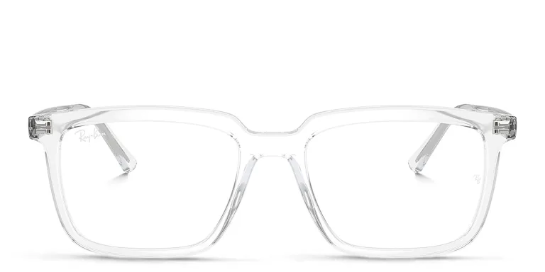 Shop Ray-Ban Alain Optics Unisex Rectangle Eyeglasses in Clear online.