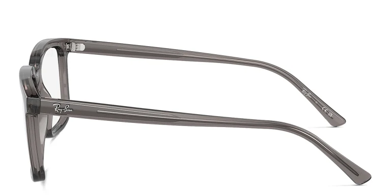 Shop Ray-Ban Alain Optics Unisex Rectangle Eyeglasses in Grey online.