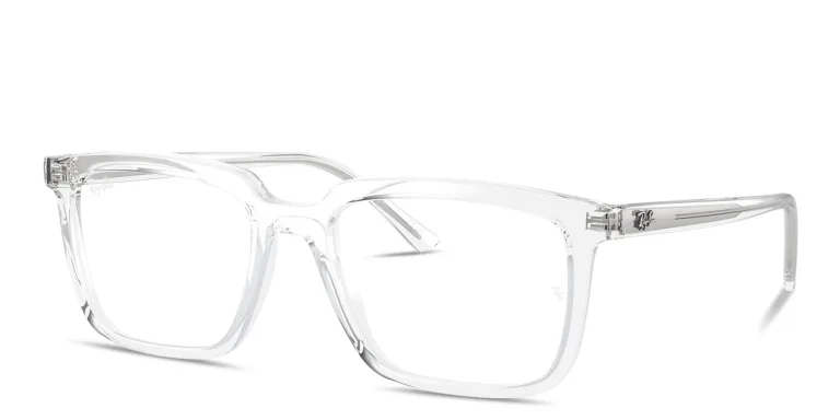 Shop Ray-Ban Alain Optics Unisex Rectangle Eyeglasses in Clear online.