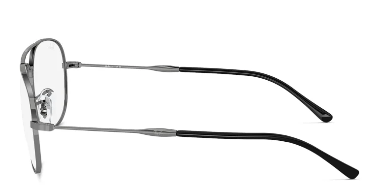 Shop Ray-Ban Bain Bridge Optics Unisex Wide Pilot Eyeglasses in Gunmetal online.