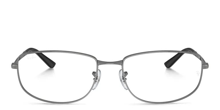 Shop Ray-Ban Optics Unisex Irregular Eyeglasses in Gunmetal online.
