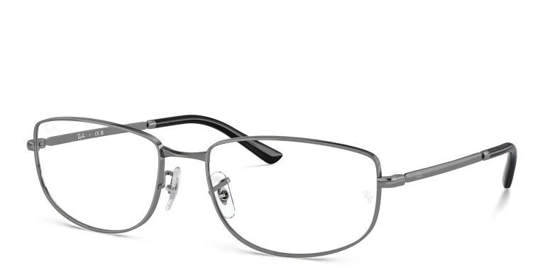 Shop Ray-Ban Optics Unisex Irregular Eyeglasses in Gunmetal online.