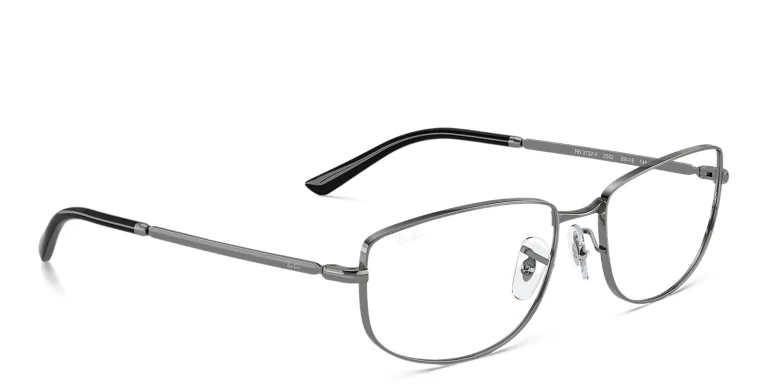 Shop Ray-Ban Optics Unisex Irregular Eyeglasses in Gunmetal online.