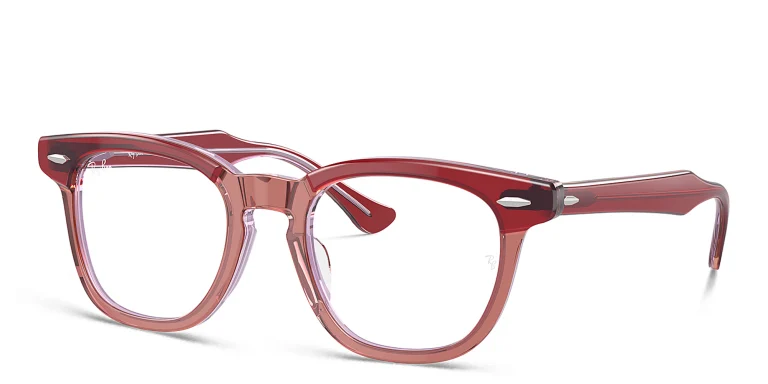 Shop Ray-Ban Junior Optics Kids Square Eyeglasses in Red online.