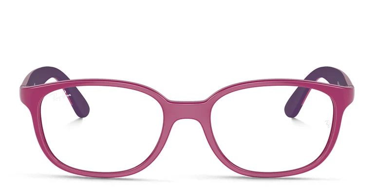 Shop Ray-Ban Optics Kids Round Eyeglasses in Pink online.