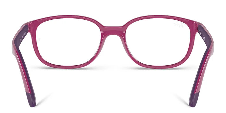 Shop Ray-Ban Optics Kids Round Eyeglasses in Pink online.
