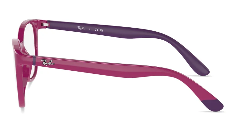 Shop Ray-Ban Junior Optics Kids Bio-Based Panthos Eyeglasses in Purple online.