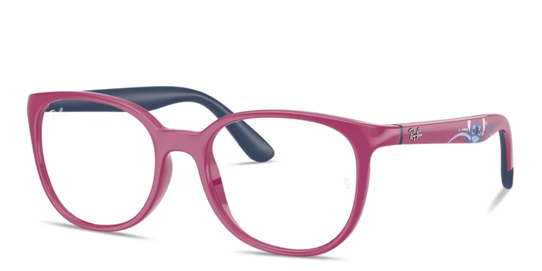 Shop Ray-Ban Lilo & Stitch Kids Panthos Eyeglasses in Blue online.