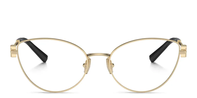 Shop TIFFANY T Motif Cat-Eye Eyeglasses in Gold online.