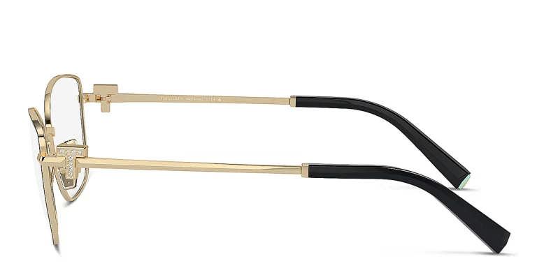 Shop TIFFANY T Motif Butterfly Eyeglasses in Black online.