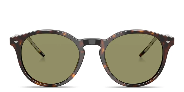 Shop GIORGIO ARMANI Logo Signature Panthos Sunglasses in Havana online.