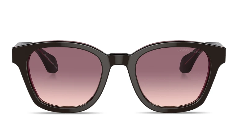 Shop GIORGIO ARMANI Armani Code Square Sunglasses in Brown online.