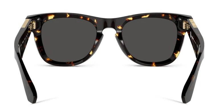 Shop BURBERRY Logo Unisex Square Sunglasses in Havana online.
