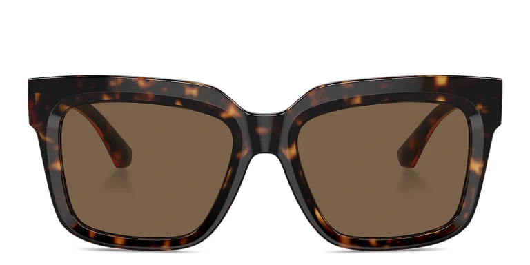 Shop BURBERRY TB Motif Square Sunglasses in Havana online.