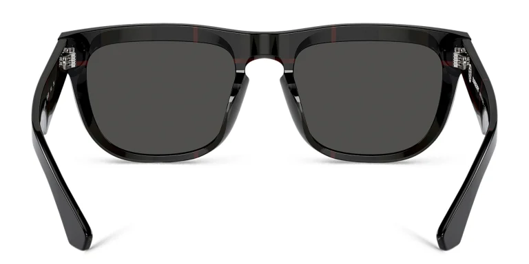 Shop BURBERRY Logo Square Sunglasses in Black online.
