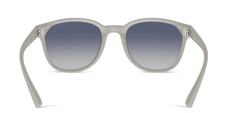 Shop Emporio Armani Logo Panthos Sunglasses in Grey online.