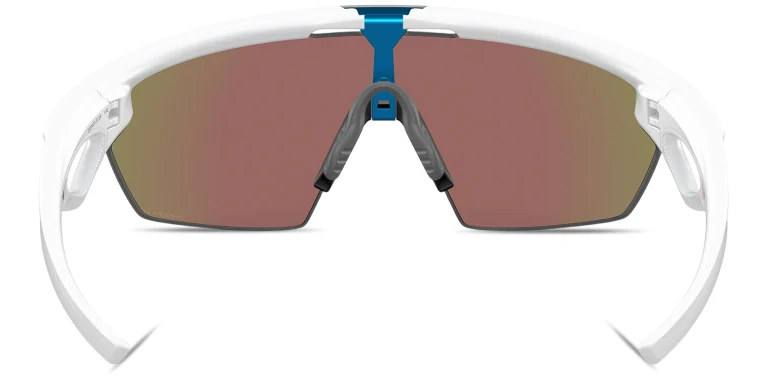 Shop Oakley Sphaera Unisex Half-Rim Mask Sunglasses in White online.