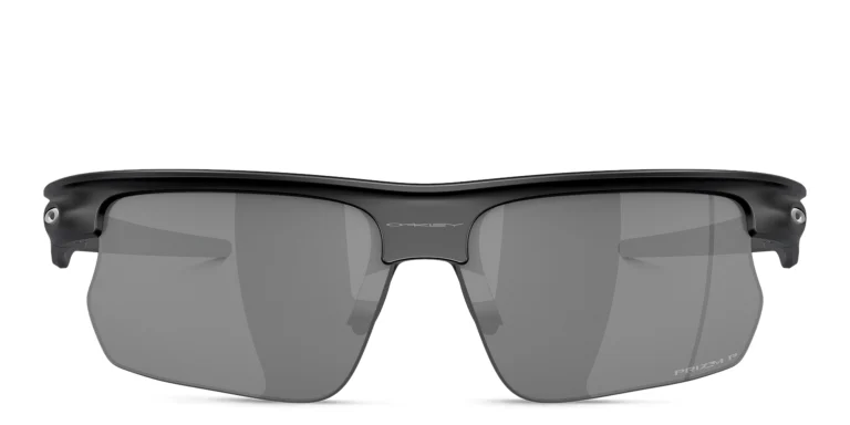 Shop Oakley BiSphaera Unisex Half-Rim Wide Rectangle Sunglasses in Black online.