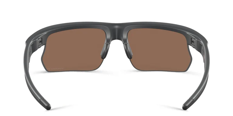 Shop Oakley BiSphaera Unisex Half-Rim Wide Rectangle Sunglasses in Black online.