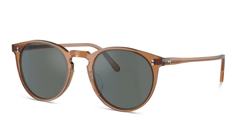 Shop OLIVER PEOPLES O'Malley Sun Panthos Sunglasses in Brown online.