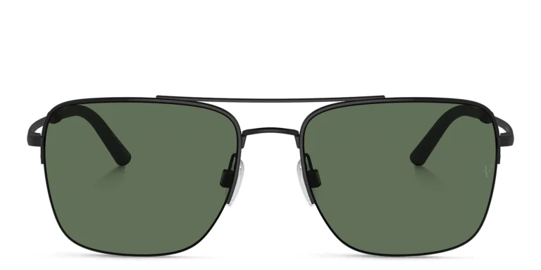 Shop OLIVER PEOPLES Logo Pilot Sunglasses in Black online.
