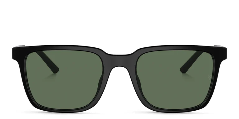 Shop OLIVER PEOPLES Mr. Federer Rectangle Sunglasses in Black online.