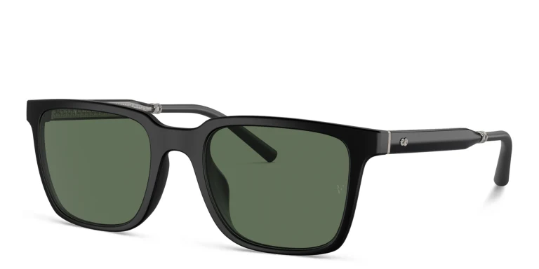 Shop OLIVER PEOPLES Mr. Federer Rectangle Sunglasses in Black online.