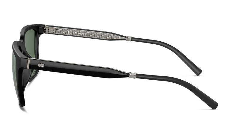 Shop OLIVER PEOPLES Mr. Federer Rectangle Sunglasses in Black online.