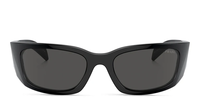 Shop PRADA Symbole Butterfly Sunglasses in Black online.