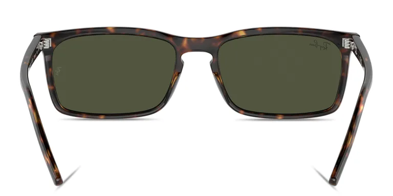 Shop Ray-Ban Logo-Embossed Unisex Rectangle Sunglasses in Havana online.