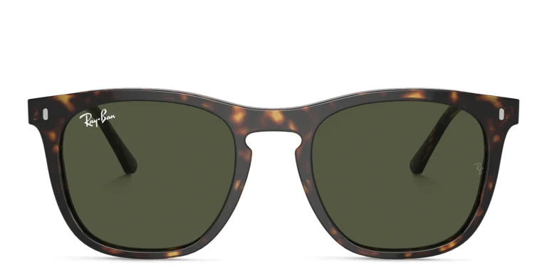 Shop Ray-Ban Logo Unisex Square Sunglasses in Havana online.