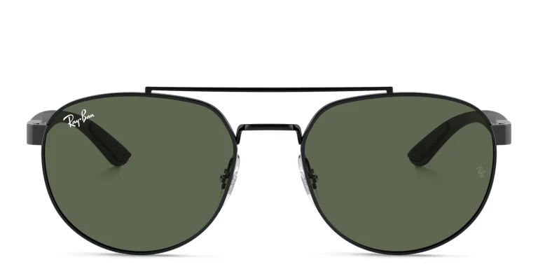 Shop Ray-Ban Logo Unisex Irregular Sunglasses in Black online.