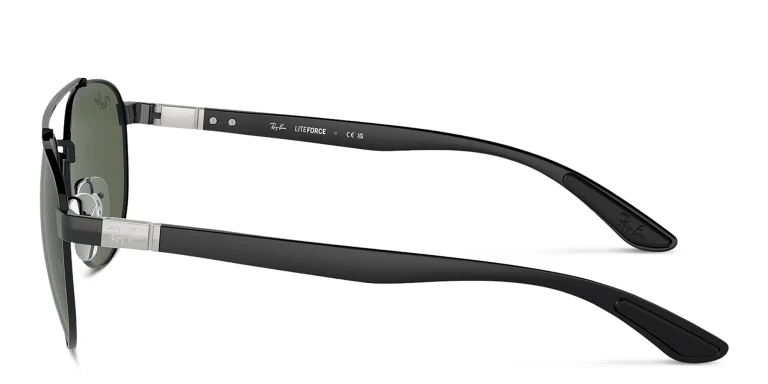 Shop Ray-Ban Logo Unisex Irregular Sunglasses in Black online.