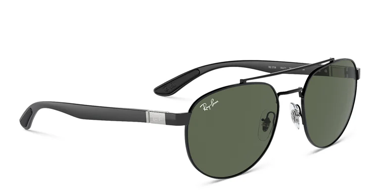 Shop Ray-Ban Logo Unisex Irregular Sunglasses in Black online.