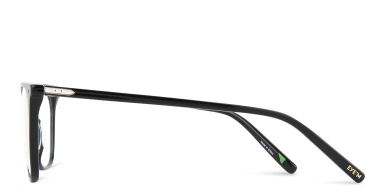 Shop EYE'M Square Eyeglasses in Black online.