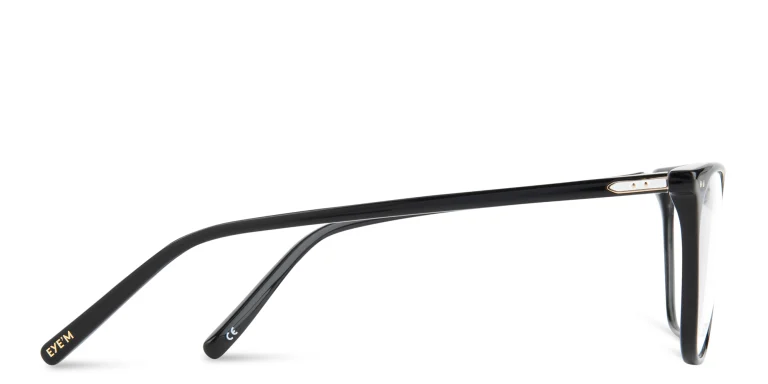 Shop EYE'M Square Eyeglasses in Black online.