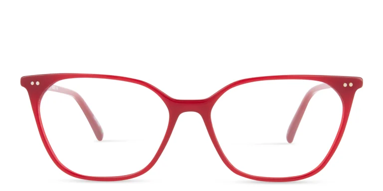 Shop EYE'M Square Eyeglasses in Burgundy online.
