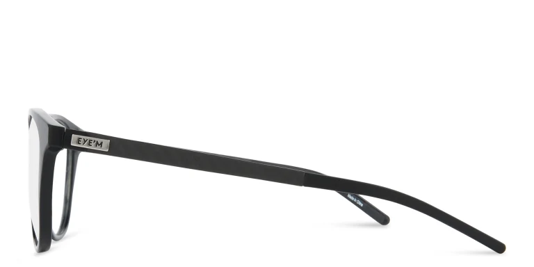 Shop EYE'M Unisex Round Eyeglasses in Black online.