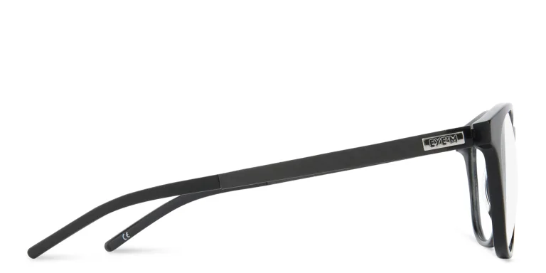 Shop EYE'M Unisex Round Eyeglasses in Black online.