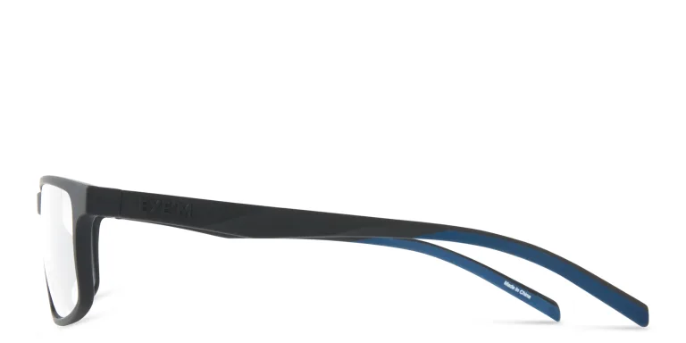 Shop EYE'M Clip-On Rectangle Eyeglasses in Black online.